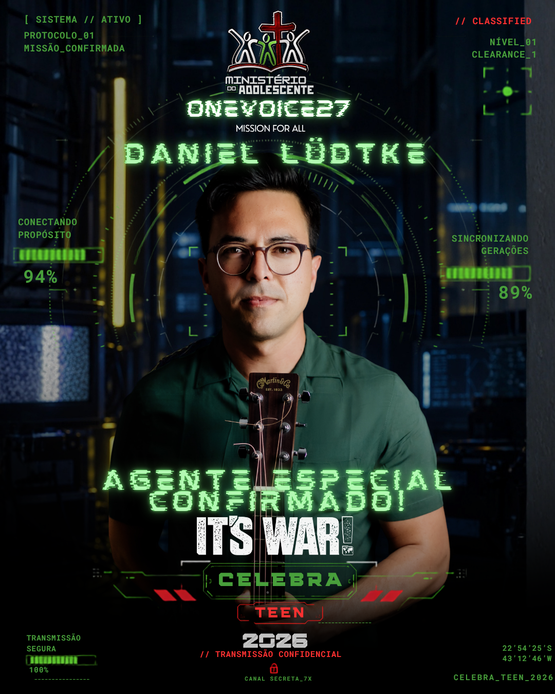 Arte de divulgação do agente confirmado Daniel Lüdtke